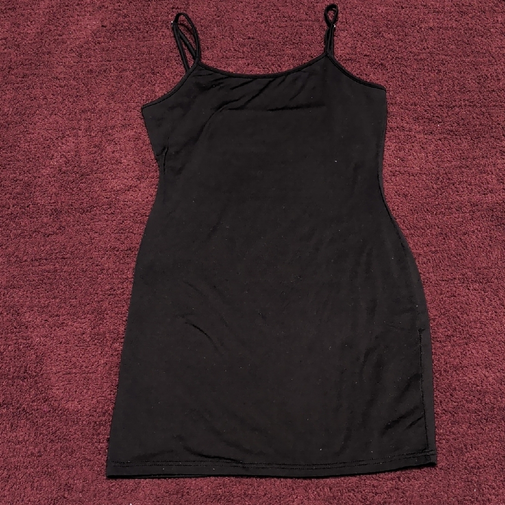 Elegant Black Spaghetti Strap Dress